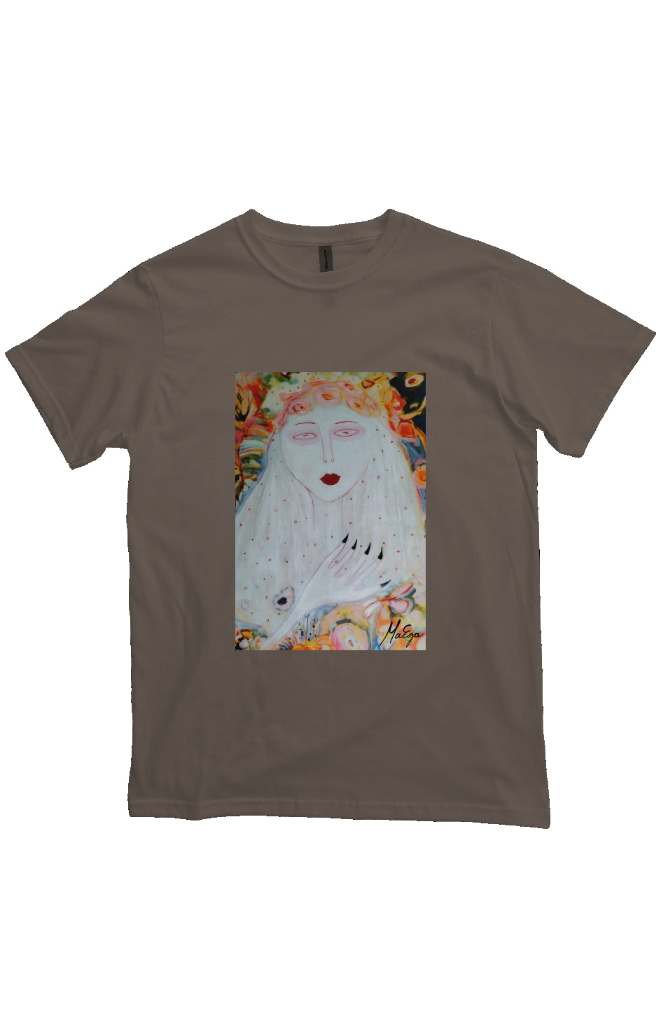 MaEga Tee - organic cotton shirt brown