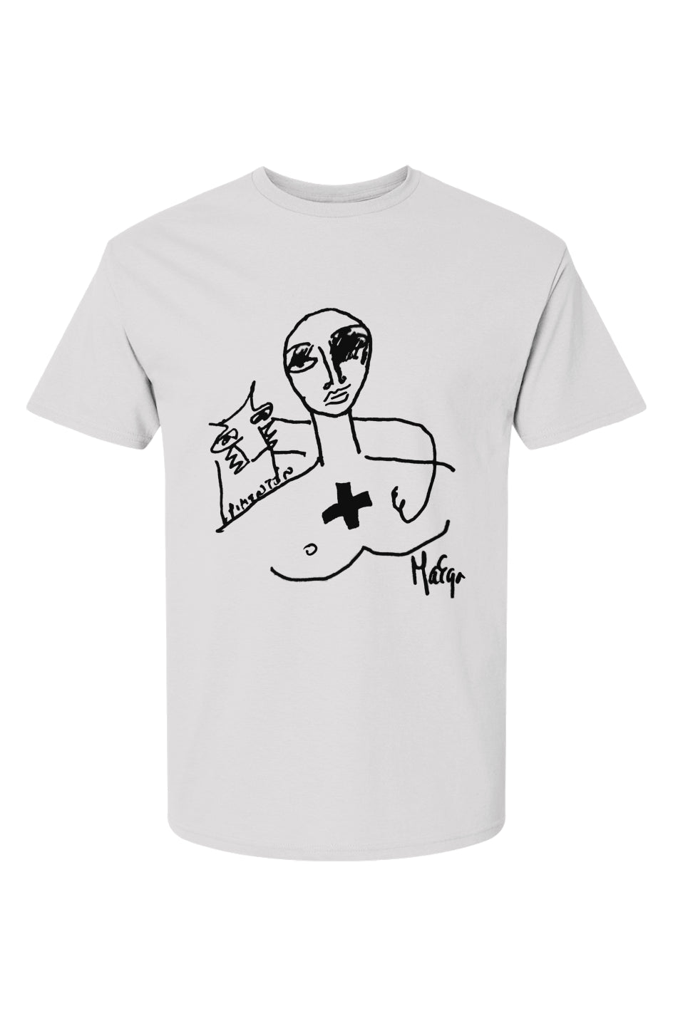 maega sketch digital print - white