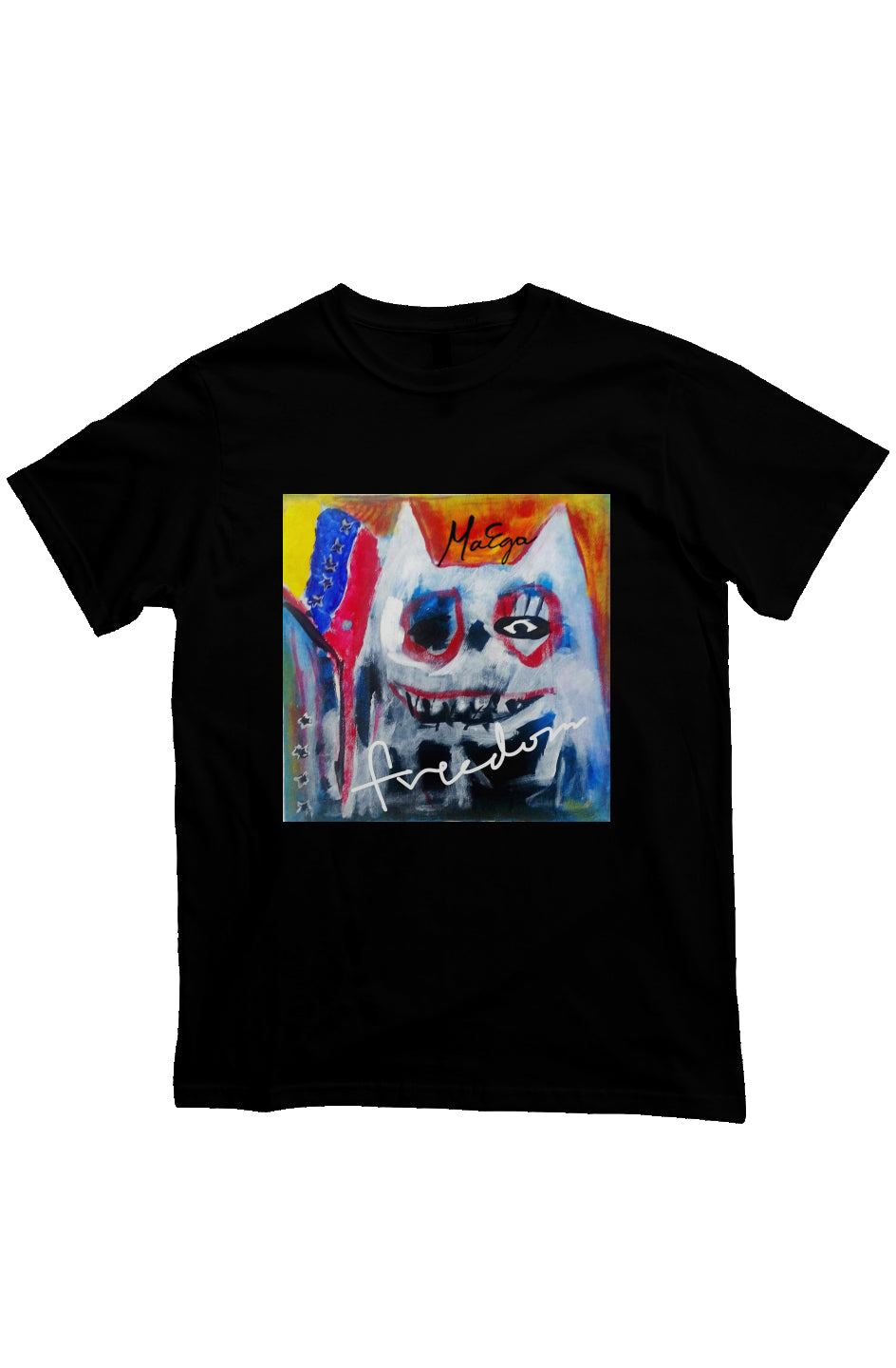 MaEga Tee - organic cotton shirt square black