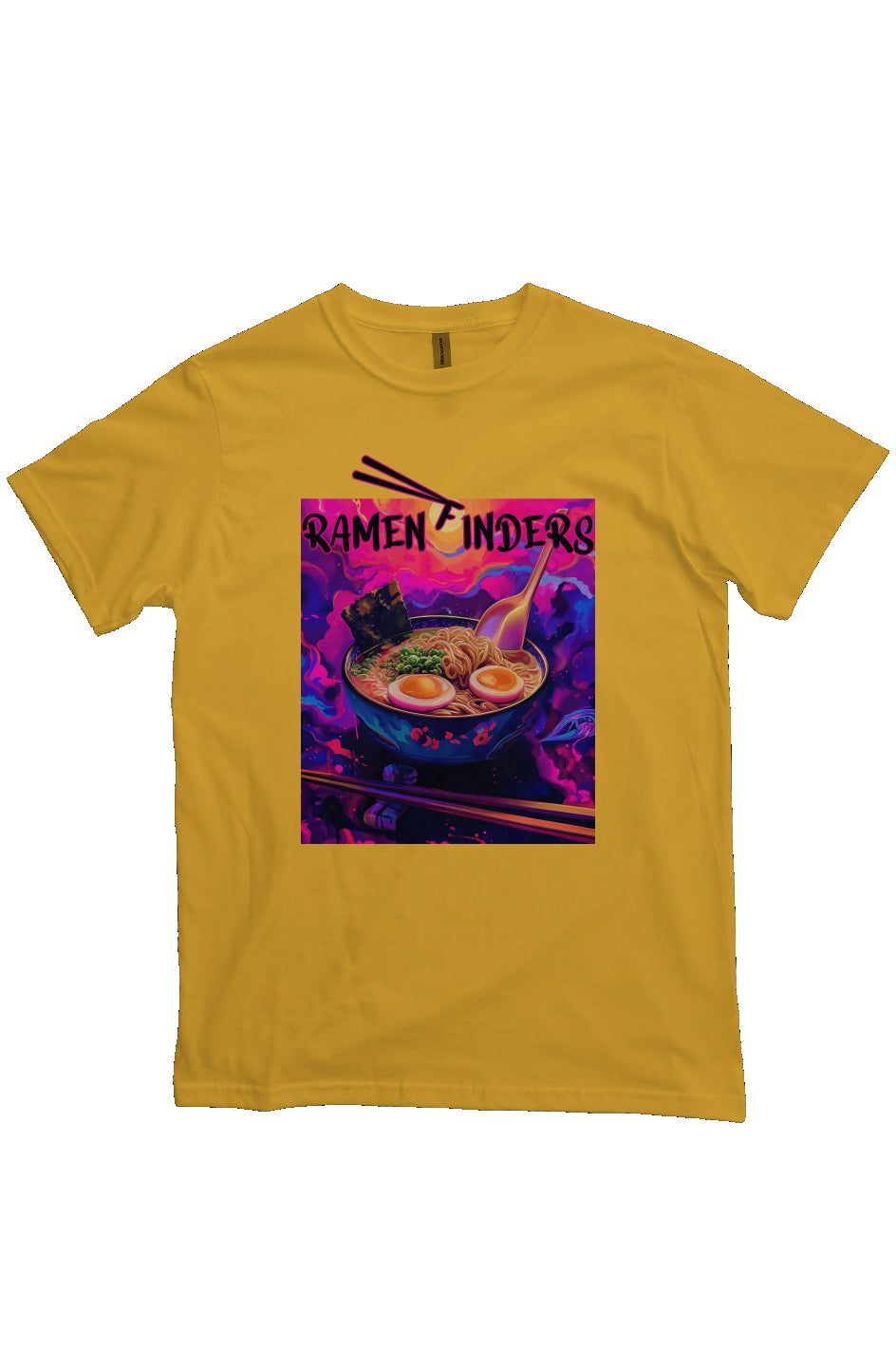 ramen finders tee shirt yellow