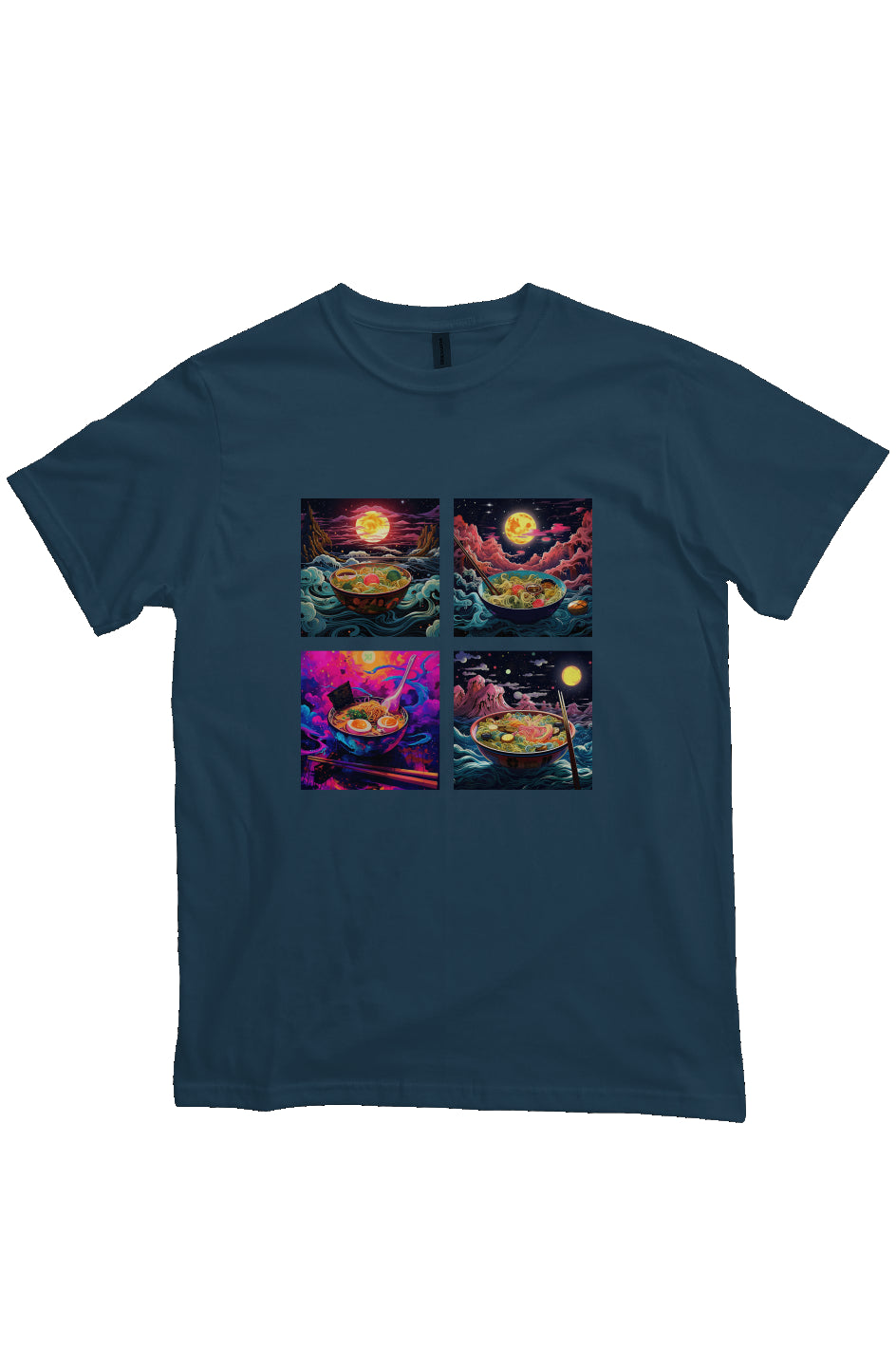ramen 4-way moon, t-shirt blue