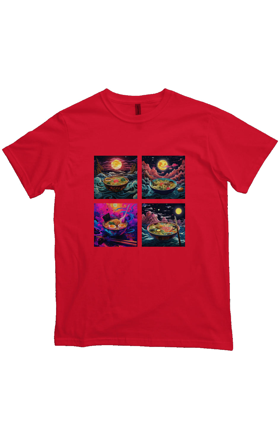 ramen 4-way moon, t-shirt red