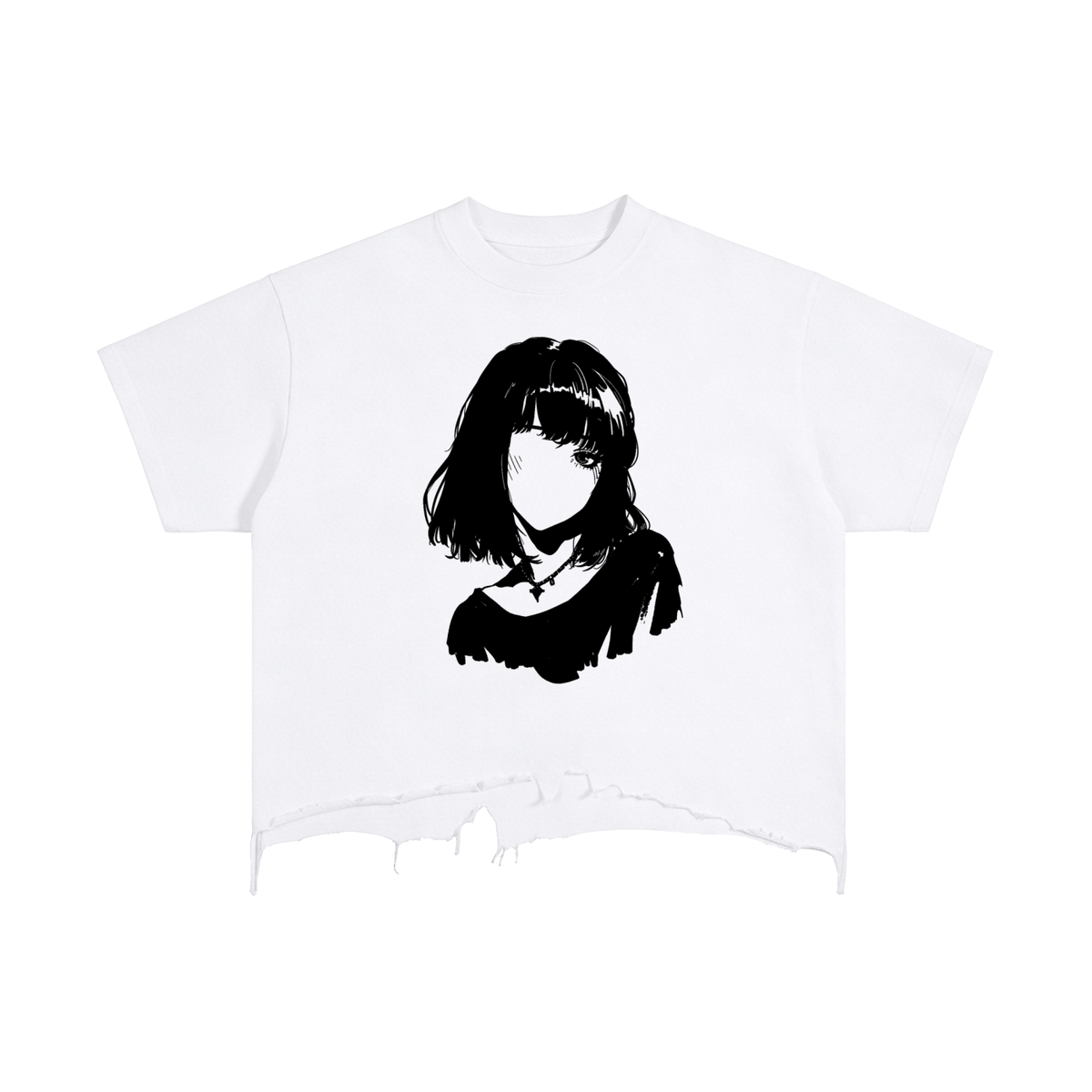 Vintage Wash Boxy Distressed Hem T-Shirt