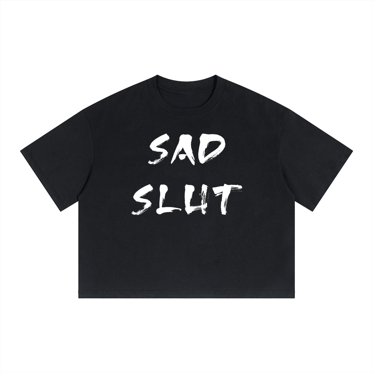 Unisex Boxy Drop Shoulder Crop T-Shirt
