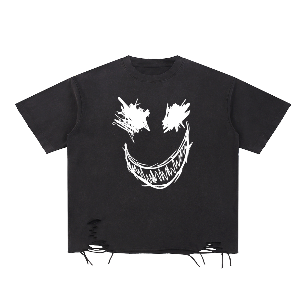 Snow Washed Raw-Hem T-Shirt
