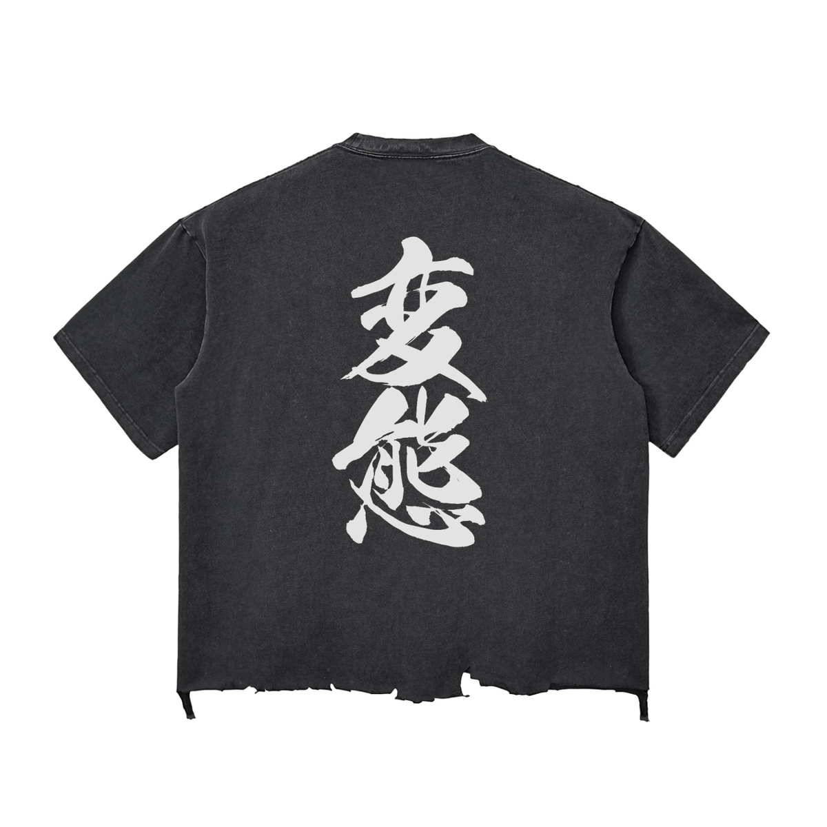 Snow Wash Raw-Hem Boxy T-shirt